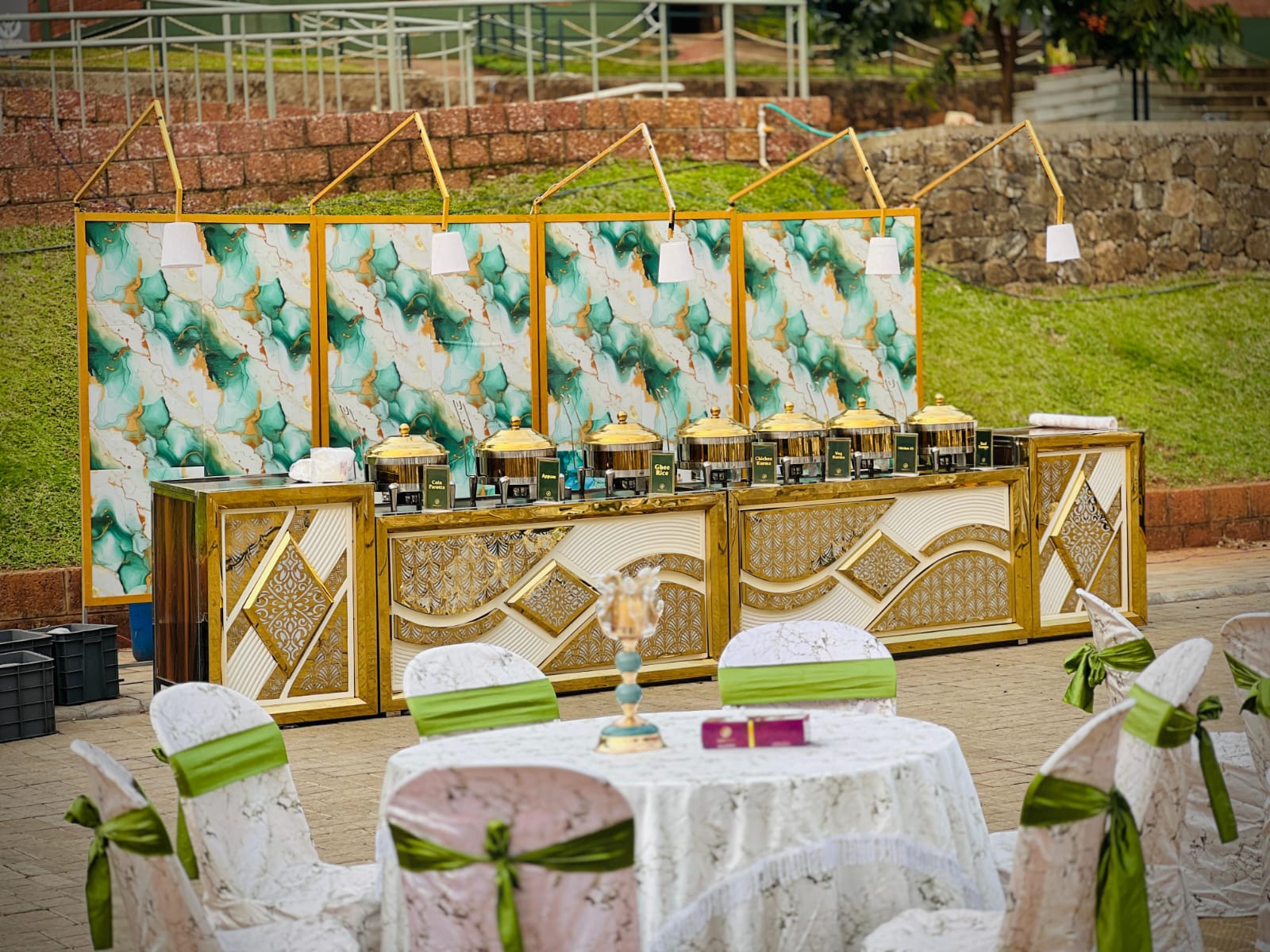Birthday Celebration golden themed decor